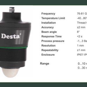 Cảm biến radar đo mức hãng Desta