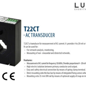 Biến dòng AC output 4-20mA mã T22CT Lumel.