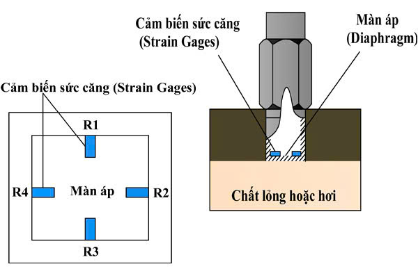 Nguyên lí hoạt động của cảm biến áp lực