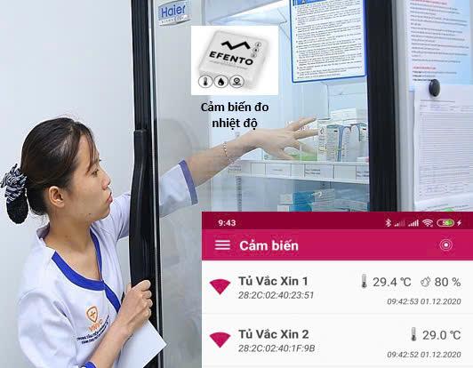 Bộ ghi nhiệt độ cho tủ vaccine