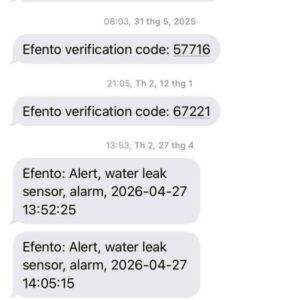 Cảnh báo rò rỉ nước qua tin nhắn SMS.