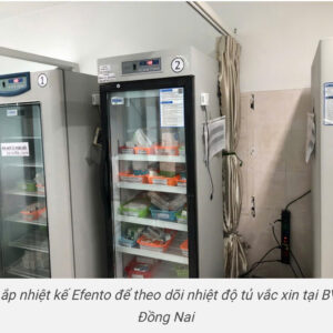 Lắp bộ ghi nhiệt độ Efento tại Bệnh viện Đa khoa Đồng Nai.