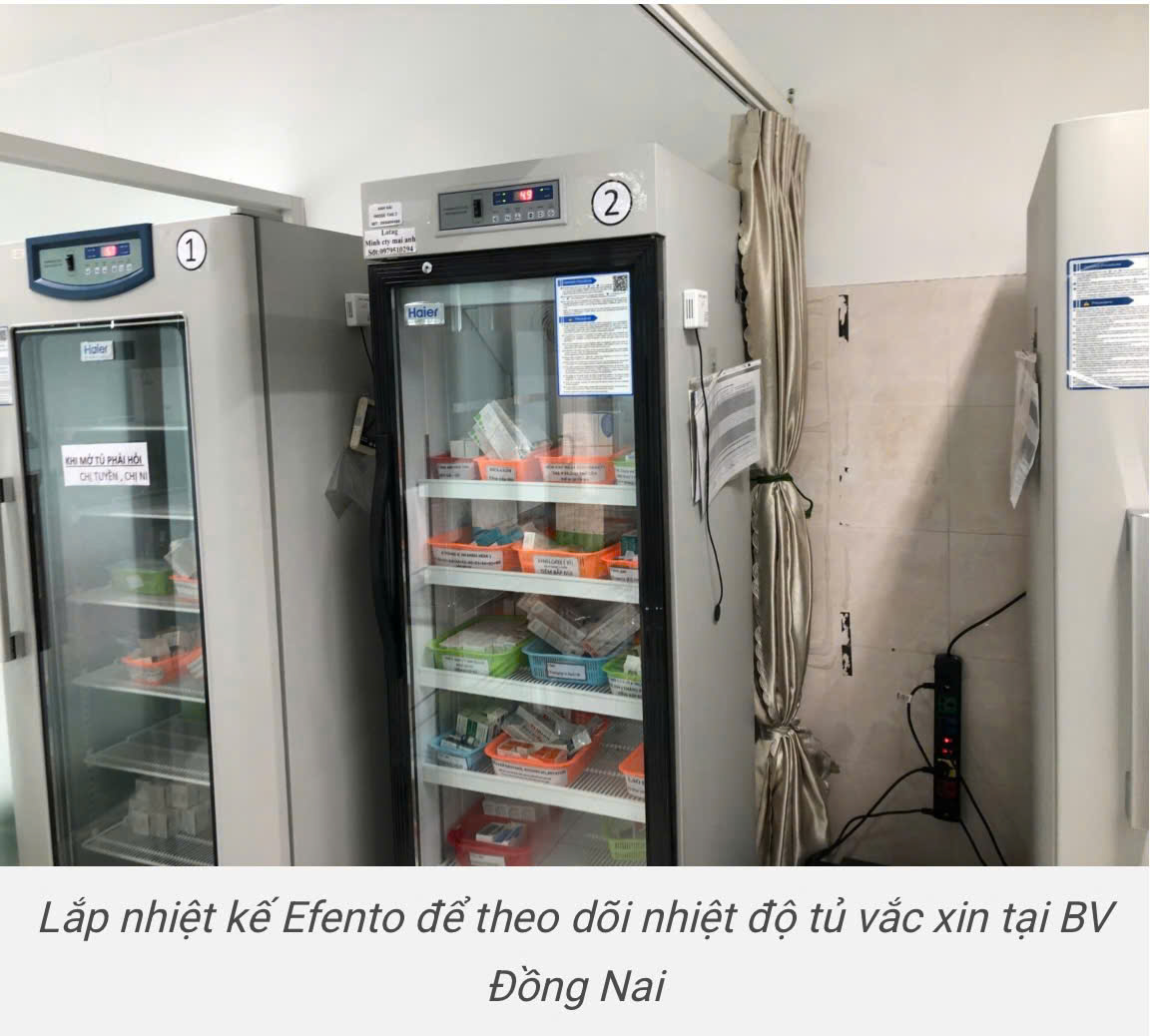 Lắp bộ ghi nhiệt độ Efento tại Bệnh viện Đa khoa Đồng Nai.